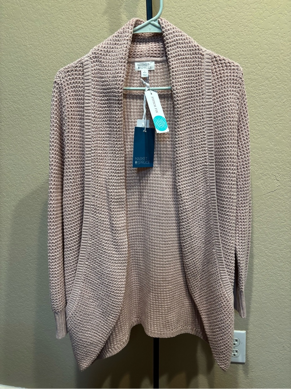 NWT - Market & Spruce Blush Knit Open-Front Cardigan - Stitch Fix